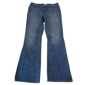 LL Bean favorite fit jeans sz 14 Tall Boot cut Medium denim stretch Mid rise